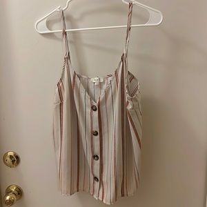 Striped and cream tank top